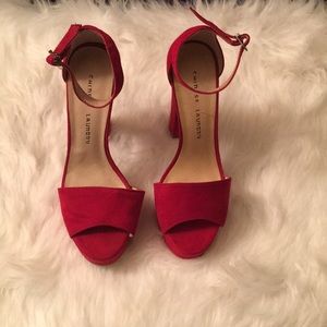 Red Suede Pumps